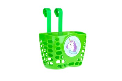 Кошик дитячий пластиковий на кермо ONRIDE Pony Mini зелений для велосипедів 12-14" 6936116101508 фото