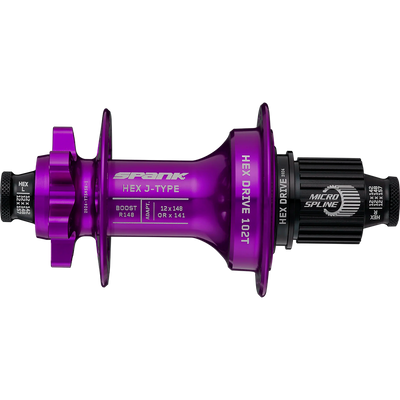 Втулка задня SPANK HEX J-TYPE Boost R148 HG 32H, Purple C04HJ12E70SASPK фото