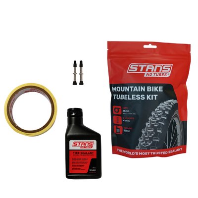 Набір Stan's Notubes Mountain Tubeless Kit 27 мм (стрічка 21мм, ніпеля 44мм, герметик 200мл) AS0193 фото