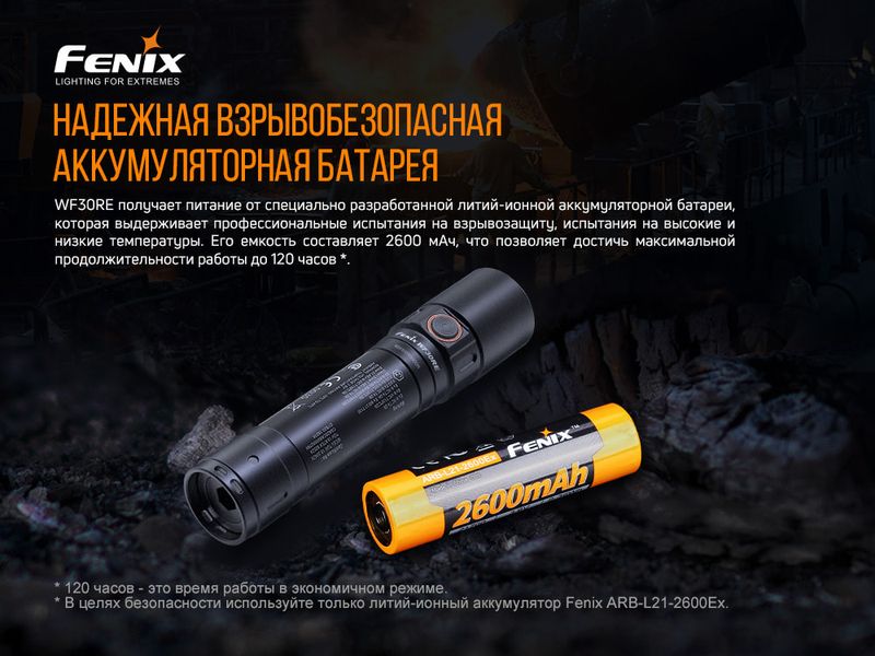 Ліхтар ручний вибухобезпечний Fenix WF30RE WF30RE фото