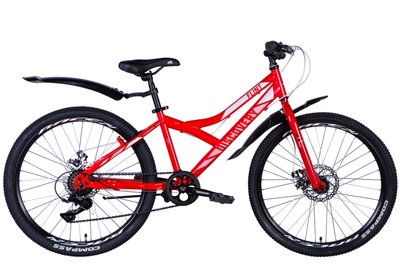 Велосипед ST 24" Discovery FLINT DD рама - з крилом Pl 2024 (червоний) OPS-DIS-24-346 фото