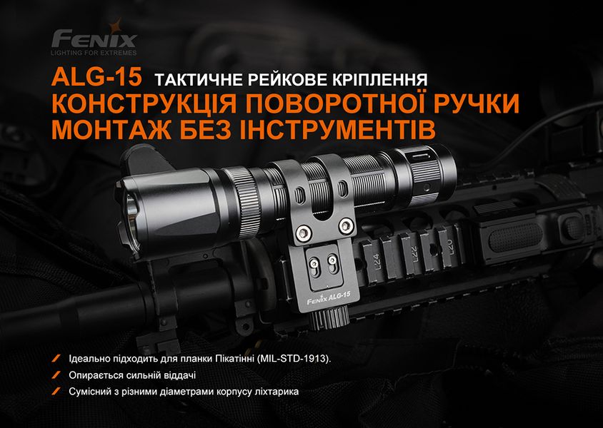 Кріплення на зброю для тактичних ліхтарів Fenix ALG-15 ALG-15 фото