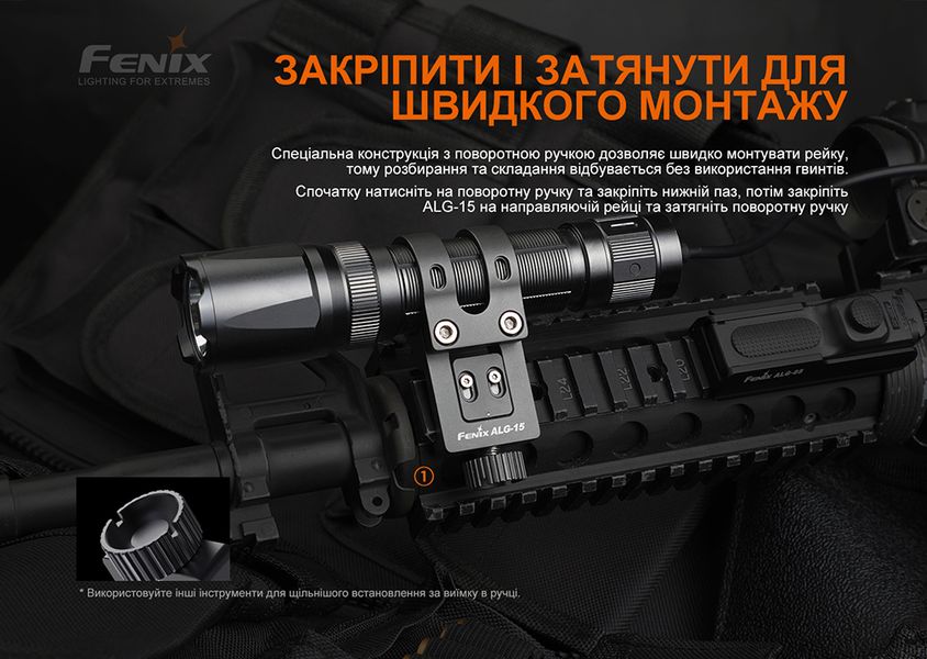 Кріплення на зброю для тактичних ліхтарів Fenix ALG-15 ALG-15 фото