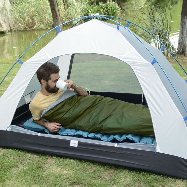 Спальник надлегкий Naturehike LW180 NH21MSD04 лівий, (15°C), p-p XL, темно-зелений 6927595786956-L фото